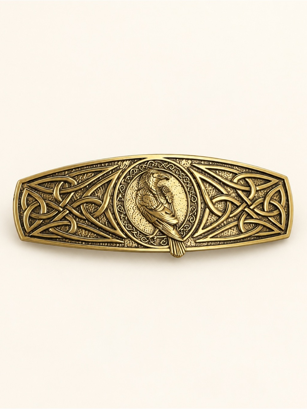 Antique Gold Celtic Knot Hair Barrette
